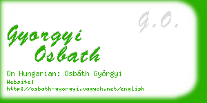 gyorgyi osbath business card