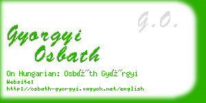 gyorgyi osbath business card